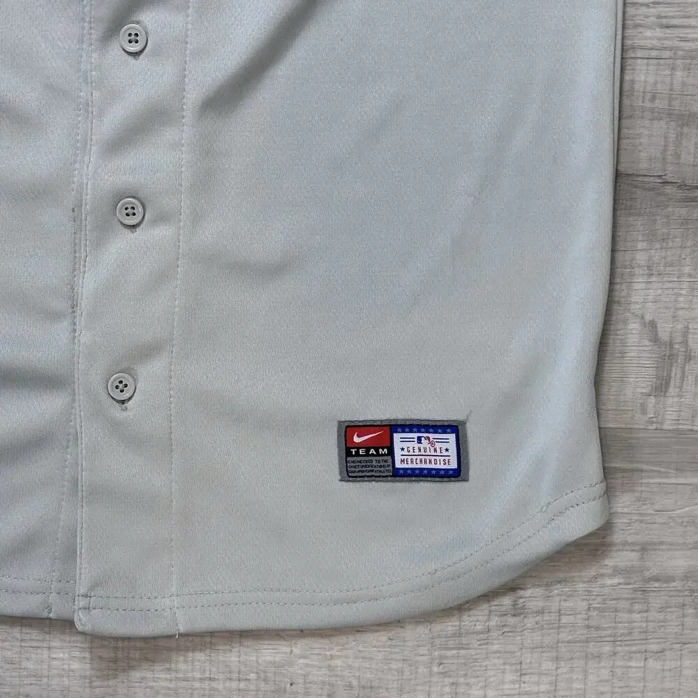 NEW Vintage Nike Youth New York Yankees Gray Baseball Jersey Size Medium (12/14)